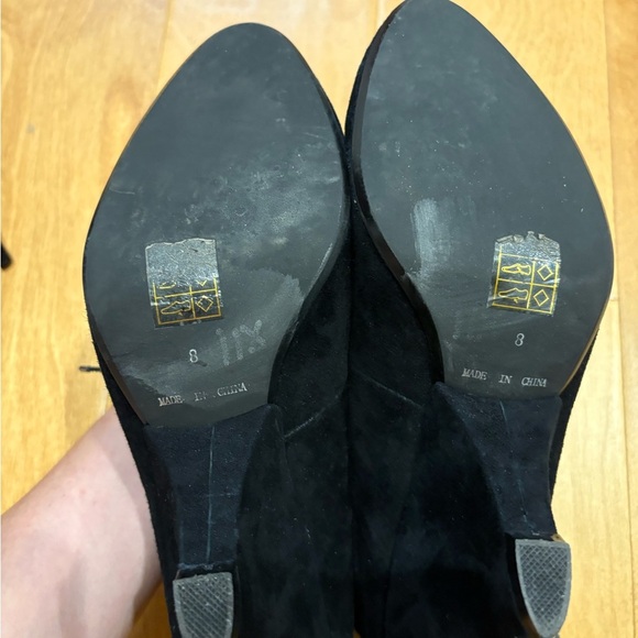 Crown Vintage black suede shoes booties wedge sz 8 - Picture 6 of 6